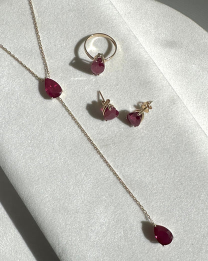 Ruby earrings